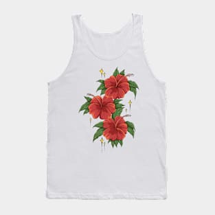 Aesthetic of red hibiscus Tank Top